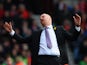 Manager Sean Dyche of Burnley reacts during the Barclays Premier League match between Southampton and Burnley at St Mary's Stadium on March 21, 2015