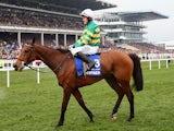 A.P. McCoy riding Carlingford Lough looks on after finishing ninth in the Betfred Cheltenham Gold Cup on March 13, 2015