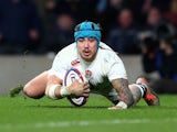 Jack Nowell scores England's fifth try against France in the Six Nations on March 21, 2015
