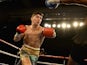 Luke Campbell (L) in action against Levis Morales during their Lightweight contest at The Hull Arena on March 7, 2015 in Hull, England