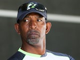 Coach Phil Simmons of Ireland looks on during the 2015 ICC Cricket World Cup match between the West Indies and Ireland at Saxton Field on February 16, 2015