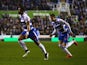 Garath McCleary of Reading celebrates scoring his team's second goal during the FA Cup Quarter Final Replay match between Reading and Bradford City at Madejski Stadium on March 16, 2015 