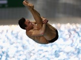 Tom Daley in action in the men's 10m prelims on March 21, 2015