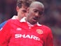 Manchester United's Dion Dublin in action against Oldham on April 10, 1994