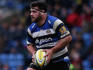 Rob Webber of Bath in action during the Aviva Premiership match between London Welsh and Bath Rugby at Kassam Stadium on March 29, 2015