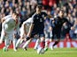 Scotland's midfielder Shaun Maloney shoots to score the opening goal from the penalty spot during the Euro 2016 qualifying football match between Scotland and Gibraltar at Hampden Park in Glasgow, Scotland on March 29, 2015