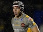 Theo Fages of Salford Red Devils in action during the pre season match between Warrington Wolves and Salford Red Devils at Halliwell Jones Stadium on February 5, 20