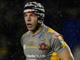 Theo Fages of Salford Red Devils in action during the pre season match between Warrington Wolves and Salford Red Devils at Halliwell Jones Stadium on February 5, 20
