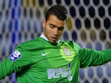 David Raya of Blackburn in action during the Barclays U21 Premier League match between Leicester City U21 and Blackburn Rovers U21 at The King Power Stadium on November 4, 2013