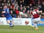 James Gray of Northampton Town scores his and his sides 1st goal during the Sky Bet League Two match between AFC Wimbledon and Northampton Town at The Cherry Red Records Stadium on April 3, 2015