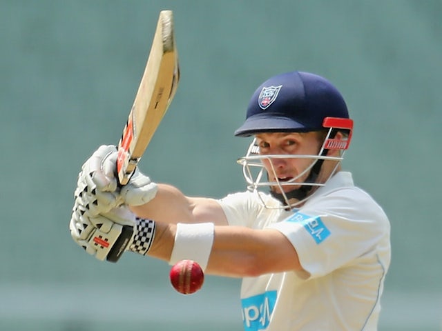Peter Nevill of New South Wales bats during day four of the Sheffield Shield match between Victoria and New South Wales at the Melbourne Cricket Ground on November 3, 2014