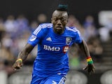 Dominic Oduro #7 of Montreal Impact runs after the ball during the MLS game against the Orlando City SC at the Olympic Stadium on March 28, 2015