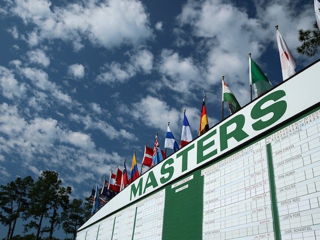 A view of the Par 3 scoreboard during the 2015 Masters at Augusta National on April 8, 2015