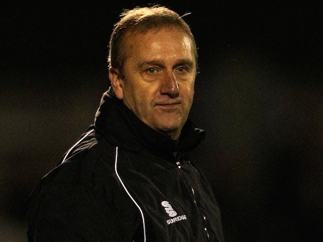 Dartford manager Tony Burman looks on ahead of the Skrill Conference Premier League match between Woking and Dartford at the Kingfield Stadium on November 12, 2013