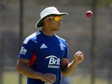Tymal Mills of England during a nets session at Floreat Oval on October 29, 2013
