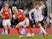 Ben Pringle of Rotherham United battles with Ryan Tunnicliffe of Fulham during the Sky Bet Championship match between Fulham and Rotherham United at Craven Cottage on April 15, 2015