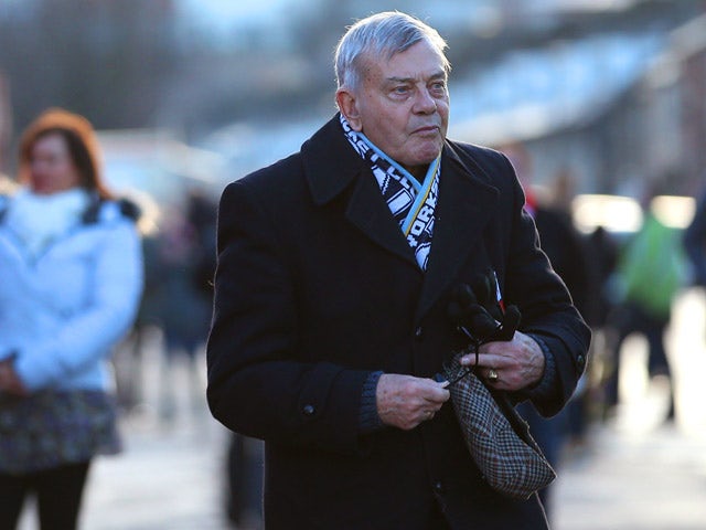 Dickie Bird makes his way to the stadium during the FA Cup Third Round match between Barnsley and Middlesbrough at Oakwell Stadium on January 3, 2015