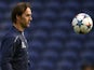 Porto's Spanish coach Julen Lopetegui plays with a ball in a training session at the Dragao stadium in Porto on March 9, 2015