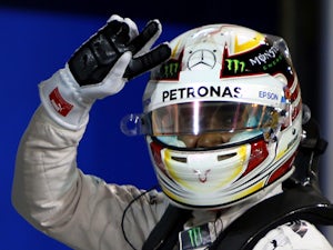 Lewis Hamilton on pole at Silverstone