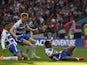 Reading's foward Jamaican forward Garath McCleary celebrates after scoring during the FA Cup semi-final between Arsenal and Reading at Wembley stadium in London on April 18, 2015