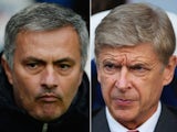 Composite image a comparison has been made between Chelsea Manager Jose Mourinho (L) and Arsenal Manager Arsene Wenger