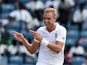 England's bowler Stuart Broad celebrates dismissing West Indies batsman Jason Holder during day two of the second Test match between West Indies and England at the Grenada National Stadium in Saint George's on April 22, 2015