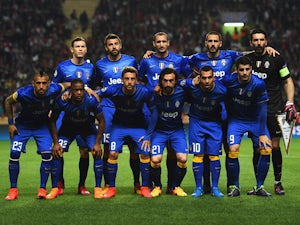 The Juventus team line up during the UEFA Champions League quarter-final second leg match between AS Monaco FC and Juventus at Stade Louis II on April 22, 2015