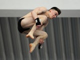 Matty Lee of City of Leeds Diving Club competes in the Mens Platform Final during Day Three of the British Gas Diving Championships at the Life Centre on February 22, 2015