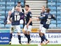 Lee Gregory of Millwall celebrates his goal during the Sky Bet Championship match between Millwall and Derby County at The Den on April 25, 2015
