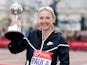 Paula Radcliffe of Great Britain receives the inaugural John Disley London Marathon Lifetime Achievement Award during the Virgin Money London Marathon on April 26, 2015