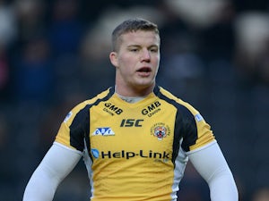 Adam Milner of Castleford during a pre-season friendly match between Hull FC and Castleford Tigers at The KC Stadium on January 13, 2013
