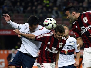 Genoa beat 10-man AC Milan