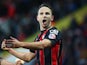 Marc Pugh celebrates opening the scoring for Bournemouth on April 27, 2015