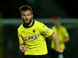 Marco Motta of Watford in action during the Sky Bet Championship match between Watford and Fulham at Vicarage Road on March 3, 2015