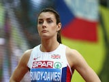 Seren Bundy-Davies of Great Britain & Northern Ireland competes in the Women's 400 metres Final during day two of the 2015 European Athletics Indoor Championships at O2 Arena on March 7, 2015