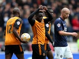 Nouha Dicko of Wolves celebrates after scoring the opening goal of the game during the Sky Bet Championship match between Wolverhampton Wanderers and Millwall at Molineux on May 2, 2015