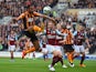 Ahmed Elmohamady of Hull City controls the ball during the Barclays Premier League match between Hull City and Burnley at KC Stadium on May 9, 2015