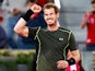 Andy Murray of Great Britain celebrates defeating Milos Raonic of Canada in the quarter final during day seven of the Mutua Madrid Open tennis tournament at the Caja Magica on May 8, 2015