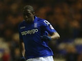 Birmingham City striker Clayton Donaldson dribbles with the ball during a Championship match against Millwall on February 10, 2015