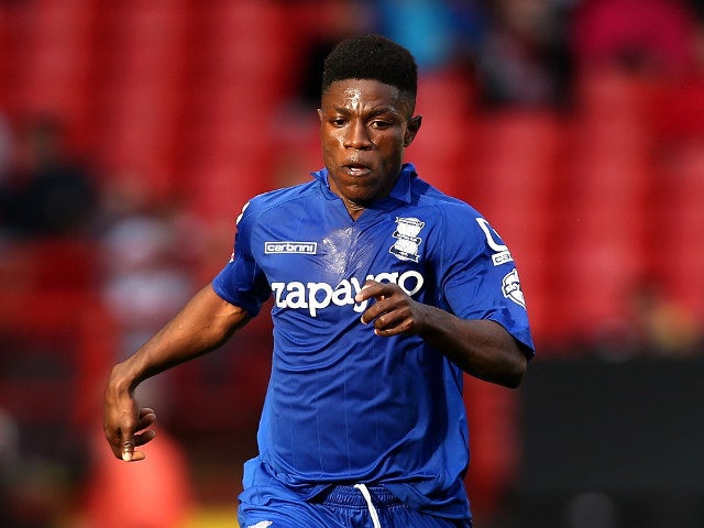 Birmingham City's Koby Arthur carries the ball forward during a Championship encounter with Charlton Athletic at The Valley on October 4, 2014