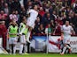 Jelle Vossen of Middlesbrough celebrates as he scores their first goal during the Sky Bet Championship Playoff semi-final first leg match between Brentford and Middlesbrough at Griffin Park on May 8, 2015