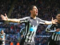 Ayoze Perez celebrates scoring for Newcastle on May 9, 2015