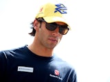Felipe Nasr of Brazil and Sauber F1 walks through the paddock during practice for the Spanish Formula One Grand Prix at Circuit de Catalunya on May 8, 2015