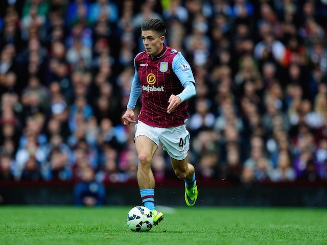 Jack Grealish in action for Aston Villa on May 9, 2015