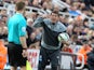 Angry Newcastle boss John Carver on May 9, 2015