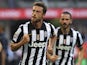 Claudio Marchisio of Juventus FC celebrates his goal during the Serie A match between FC Internazionale Milano and Juventus FC at Stadio Giuseppe Meazza on May 16, 2015