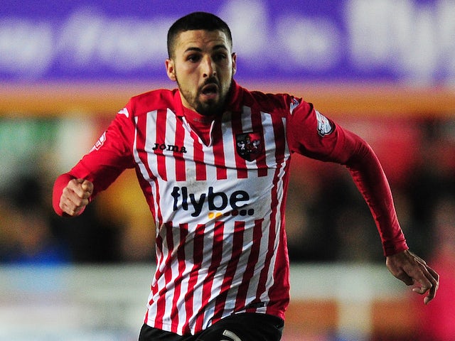 Liam Sercombe of Exeter City in action during the Sky Bet League Two match between Exeter City and Cambridge United at St. James Park on February 10, 2015