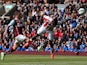 Mame Biram Diouf of Stoke City heads toward the goal during the Barclays Premier League match between Burnley and Stoke City at Turf Moor on May 16, 2015