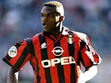 Marcel Desailly of AC Milan in action during a Series A match against Verona on September 2, 1996
