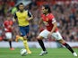 Manchester United striker Radamel Falcao with the ball during the Premier League match against Arsenal on May 17, 2015